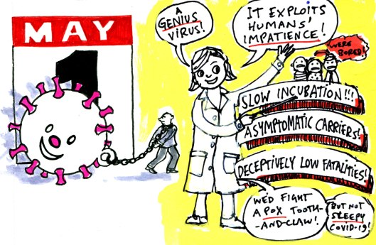 Pandemic-Diary---ball-and-chain-and-scientist